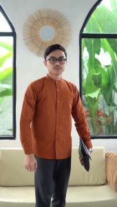 ALARY - Kemeja Lengan Panjang Pria Nazari Old Brick