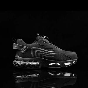 Rotary Button New Safety Shoes Mens Anti-Smash Anti-Puncture Work Shoes Fashion Mens Sneakers Safety Boots