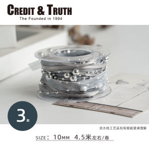 1.0cm Beads Chain Three-Strand Ribbon Decorative Ribbon Bow Hair Accessories Ins Fashion DIY Decorative Materials