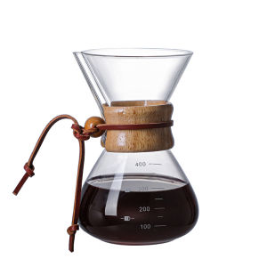 Wood Detail Handcrafted Coffee Drip Pot