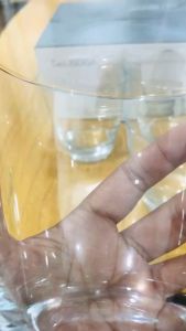 DELISOGA Transparent drinking water glass juice cup teacup (1PC/6PCS SET) ColorBox  ES7006-2❣️