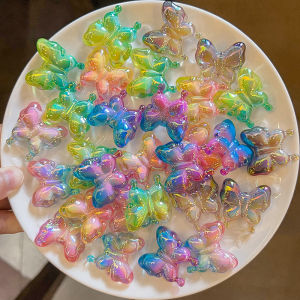 DIY อุปกรณ์เสริมสีไล่โทนสี phoenix หางผีเสื้อการ์ตูนอุปกรณ์เสริมผมผีเสื้อ UV ชุบอะคริลิควัสดุลูกปัดหลวม