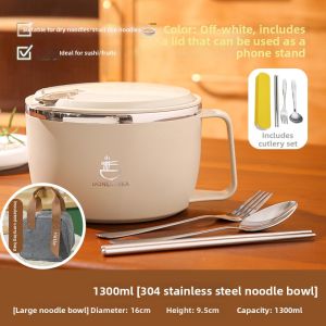 Noodle Cooking Bowl With Lid Large Capacity