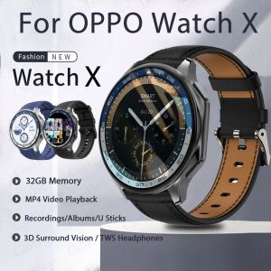 For OPPO Watch X New Smartwatch Mens AMOLED HD Waterproof Bluetooth Call 32GB Large Memory MP4 Video Playback Smart Watch