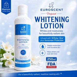 Euro Scent Perfumed Whitening Lotion - Whitens & moisturizes for a beautifully radiant skin - Infused with White Tea - New improved formula