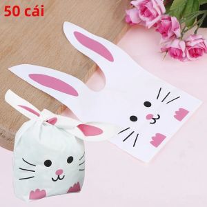 Bộ 50 Dễ Thương Tai Thỏ Dài Kẹo Bao Bì Túi Nhựa Tiệc Phục Sinh Túi Quà Tặng Cho Lễ Phục Sinh Quà Tặng Và Bao Bì Kẹo