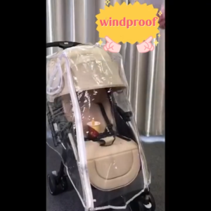 Little Buddy Baby Stroller Rain Cover with Zipper EVA Material Windproof and Rainproof Stroller Accessory