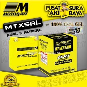 OFFICIAL MOTOBATT GEL MTX5AL 5 AH ORIGINAL AKI MOTOR HONDA ASTREA GRAND SUPRA FIT LEGENDA MEGAPRO PRIMUS