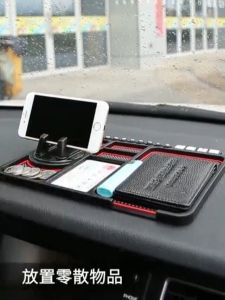 Car Dashboard Anti Slip Mat Parking Phone Number Plate Mobile Phone Holder Stand Sticky Pad Auto Accessories Decor