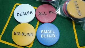 Texas Holdem Big and Small Blind Dealer Codes  BigBlind  Big and Small Blind Full Pot ALL IN Plastic Poker Chips