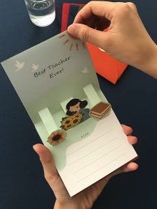 Teachers Day 3D Card greeting card to send teacher gratitude gift 3D creative blessing small card