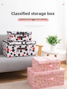 Large Foldable Cotton Linen Clothing Storage Box Moving Storage Solution for Quilts And Clothes Vintage Style Non-Woven Fabric Box