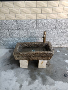 Retro Nostalgic Stone Carving Granite Sink Basin Outdoor Garden Decorations Indoor Sculptures Bathroom Vanities Countertops