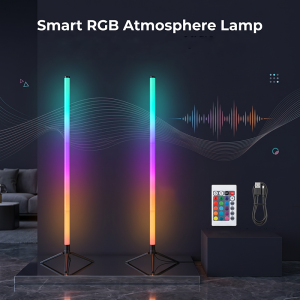 RGB IC Floor Lamp LED Corner Floor Lamp for Couple Couple Bedroom Ambient Lighting Bolivian Style Color Changing Dimmable Soft L