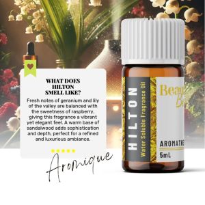 HILTON Inspired Water-Based Fragrance Oil for Elegant Home Diffuser & Humidifier 5mL - Aromique