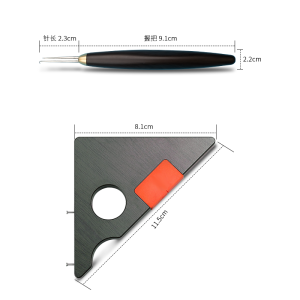 Fishing Knotter Tool Set with Magnetic Hook Ruler Simulated Wood Grain Sub-line Binding Hook Holder Outdoor Camping Gear