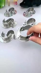 2PCS 304 Stainless Steel Closet Rod Bracket 25/32mm Flange SeatWardrobe Hanger Rod Base Curtain Rod Holder Pole Sockets Support