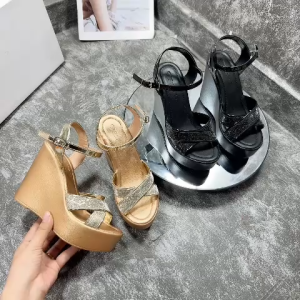 Giày cao gót nữ đế đúp 11cm giày bản quai chéo phù hợp với mặc áo dài đi tiệc đi chơi...