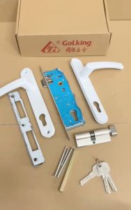 Khoá tay gạt cửa nhựa khoá đơn điểm cửa nhựa lõi thép tay tròn