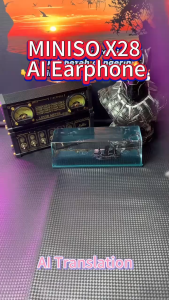 MINISO X28 หูฟังแปลภาษา AI หูฟังบลูทูธ 5.4 หูฟังบลูทูธไร้สาย AI แปลภาษาแบบเรียลไทม์ รองรับ 135 ภาษา หูฟัง Hi-Fi หูฟังสำหรับเล่นกีฬา