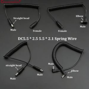 1PC 150CM Co Giãn Đôi Kết Thúc DC5.5*2.5 5.5*2.1MM Đực Nữ Đến Nữ Dây Đồng Dây Nguồn Cho Điện Tử