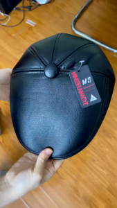 Mũ Nồi Da Pu Nam Nón Beret Nam Trung Niên Có Tai Che Ấm Mùa Đông Với Chất Da Pu Sần Cao cấp