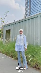 Kemaja wanita Mix brokat dewasa/remaja lengan panjang model terbaru kekinian