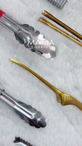 Mama Cooking - ที่คีบอาหาร สแตนเลส ที่คีบเนื้อ ที่คีบสลัด แข็งแรง ทนทาน ไม่เกิดสนิม