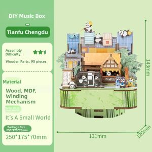 MAODETIANKONGZHICHENG | Carousel DIY Music Box