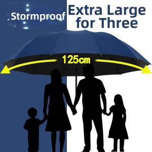 ZHIZHOU | Large Mens Business Foldable Sun Umbrella Manual 3 Folds