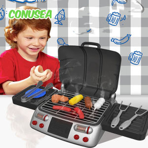 Children Toys Simulation Kitchen Barbecue Girls Boys Electric Oven Pretend Play Food Bbq Play Role Play House Toy Christmas Gift