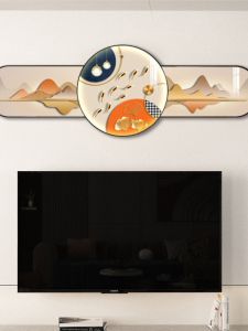 งานฝีมือดีไซน์ภาพตกแต่งผนังทีวีสไตล์เรียบง่ายแบบยูนิคอร์ป ภาพพิมพ์บนกระดาษแข็ง งานฝีมือตกแต่งห้องนั่งเล่นสไตล์โมเดิร์นระดับไฮเอนด์