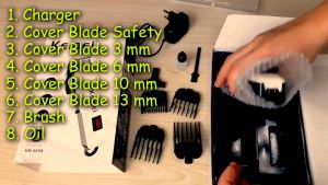 STOK READY Kemei Cukur Rambut Professional Barber Hair Clipper Trimmer / mesin cukur rambut kemei super tajam elektrik tanpa kabel charger di cas anti panas barber shop full set lengkap murah portable / alat cukur rambut kemei elektrik tanpa kabel charger