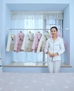 Giá phơi đồ đa năng thanh phơi đồ có thể kéo dài thanh treo tường không cần khoan lỗ