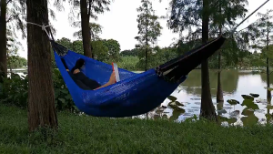 Ice silk Hammock 200KG With Storage Bag Camping Hiking Outdoor Foldable Hammock Travel Hammock