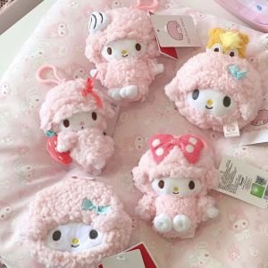 Adorable Sanrio Piano Sheep Keychain Coin Purse Doll Toy Cartoon Character Bag Accessory Gift from Japan for Girls