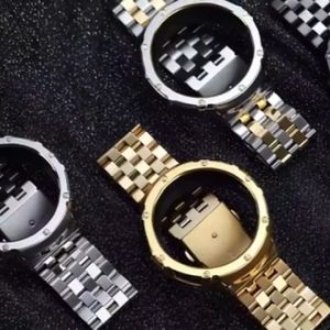 For Samsung Galaxy Watch 5 Pro 45MM strap Metal Case+Stainless Steel Strap smart watch band Modification Kit DIY Watchband For Samsung Galaxy Watch 5Pro case + strap