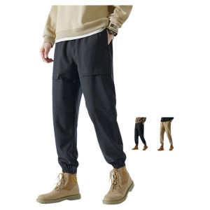 Mens Casual Hiking Outdoor Pants Quick Dry Waterproof Windproof Spring Autumn Cotton Workwear Long Trousers Straight Leg Fit