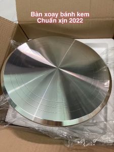 Bàn xoay cao cấp làm bánh Đài Loan xoay cây cảnh trưng bày sản phẩm hợp kim không gỉ sắc nét 31cm tải trọng 100kg