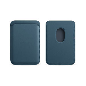 Magnetic Card Holder Leather PU Card Sleeve ID Card Holder Mobile Phone Back Sticker Bag For Magsafe iPhone 17 Card Holder Cover