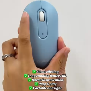 Prolink GM-2001 Wireless Mouse Baby Blue with USB Receiver Silent Slim with Quiet Click for Laptop/Notebook/PC/Mac