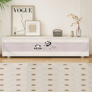 Self-Adhesive Magic TV Cabinet Cover Curtain Dustproof Conceal Messy Items No-Punching Needed Modern Simple Style Living Room