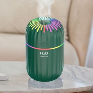 Máy Xông Tinh Dầu Thơm Phòng A7 300ml Khuếch Tán Tạo Ẩm Tỏa Có Đèn Led 7 Màu Cho Phòng Ngủ Diệt Vi Khuẩn Khử Mùi Nhanh Chóng