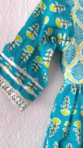 Light blue floral design girls sharara set-girls ethnic wear-readystock in SG