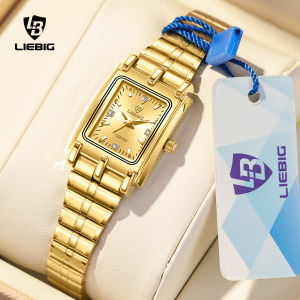 LIEBIG Watch for Women 2024 NEW Ladies Watch Quartz Couple Watch Fashion Relo Waterproof Women Men Diamond inlay watch for mens Casual Watches Durable Stainless Steel Gold Silver Wrist Watch L1018