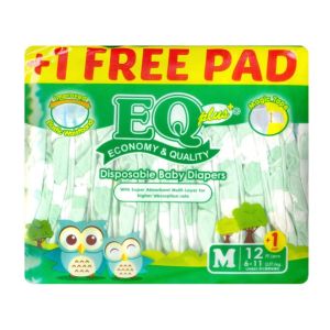 EQ Plus Budget Pack Medium 12 - Tape Baby Diapers