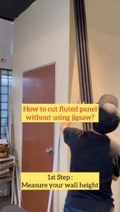 24mm WPC panel dinding hiasan kalis air dinding ruang tamu hiasan dinding / 24mm WPC Fluted panel wall panel waterproof decoration dinding living hall wall deco