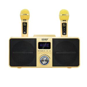SD309 Dual-Mic Bluetooth Speaker with Bass Cannon 3D Surrounding for Karaoke And Singing Home Use KTV Wireless Microphone