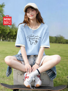 Miniso | Loose Color Block Cotton T-Shirt