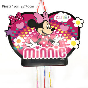 Minnie Theme Pinata Decoration Kids Boys Girls Birthday Party Supplies Hanging Pinata Candy Gift Filler Baby Shower Toys